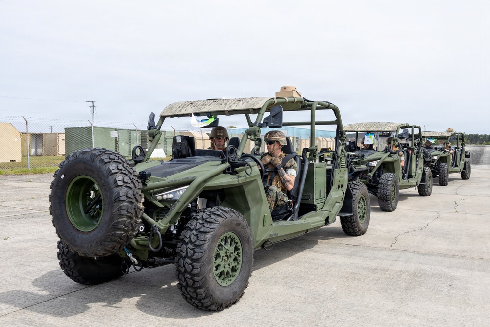 U.S. Marines with 2nd LAAD receive ULTVs and LMADIS systems