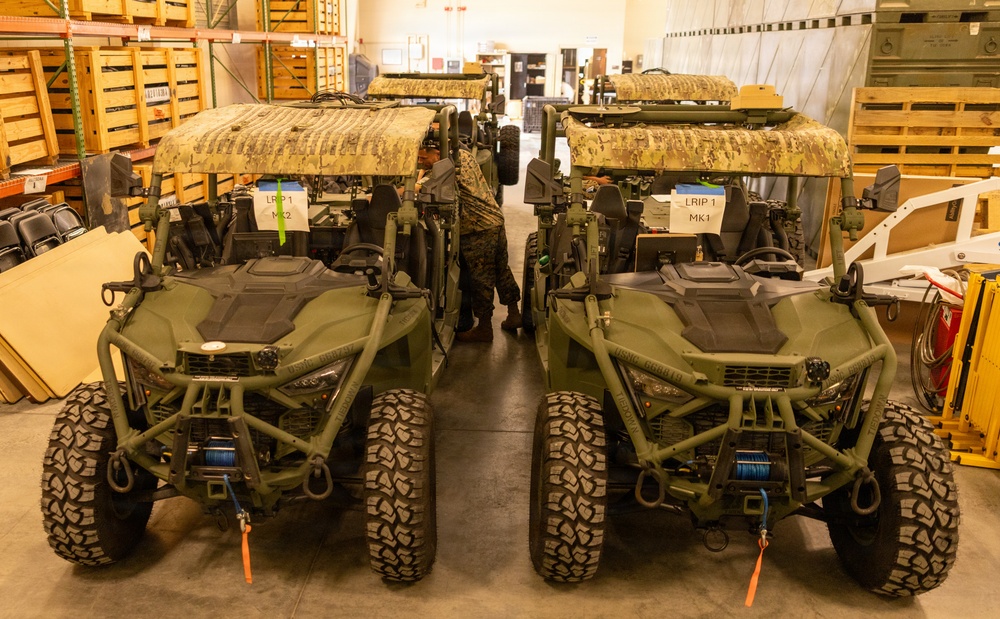 U.S. Marines with 2nd LAAD receive ULTVs and LMADIS systems