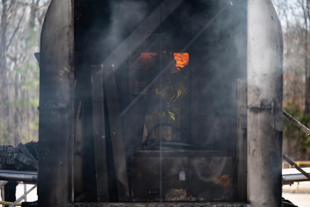 Arnold Fire and Emergency Services conducts annual aircraft live fire training