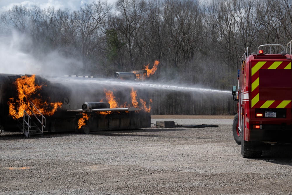 Arnold Fire and Emergency Services conducts annual aircraft live fire training