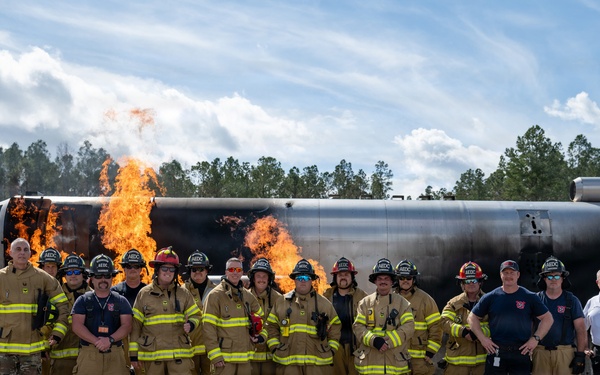 Arnold Fire and Emergency Services conducts annual aircraft live fire training