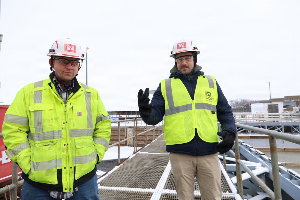 The St. Paul District conducts winter maintenance at Lock and Dam 7