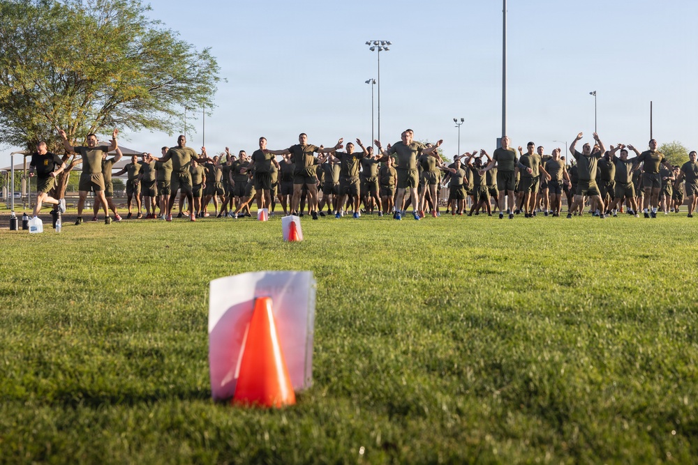 3rd MAW Sergeant Major Hosts SNCO PT at MCAS Yuma