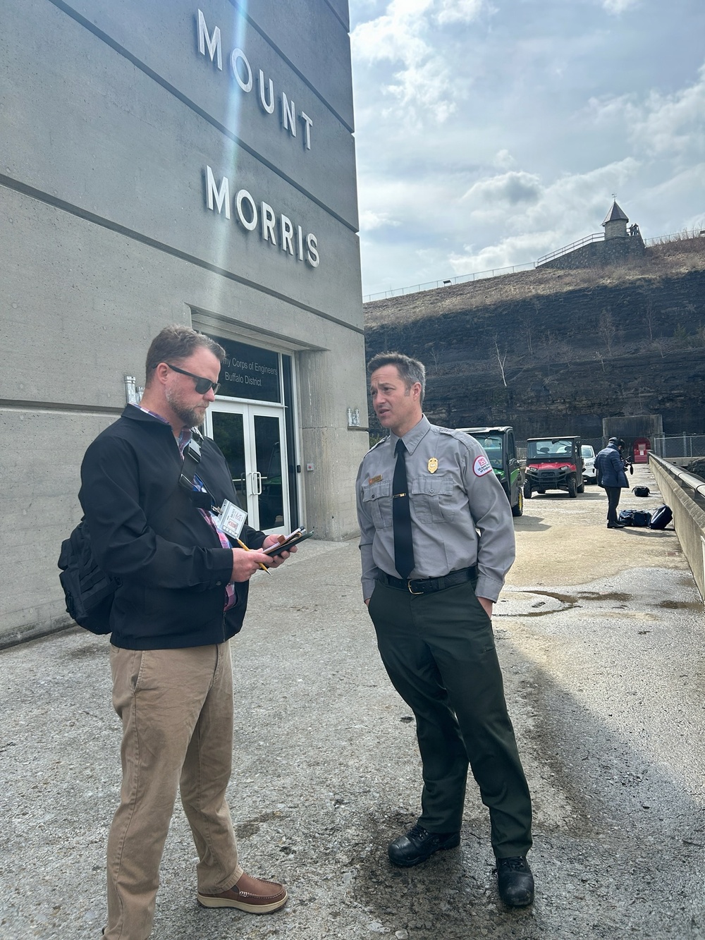Media Visits Mount Morris Dam