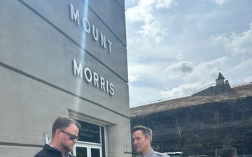 Media Visits Mount Morris Dam