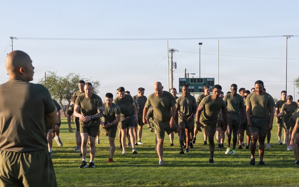 3rd MAW Sergeant Major Hosts SNCO PT at MCAS Yuma