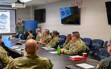 U.S. Air Force Lt. Gen. Luke Ahmann, Commander, Continental U.S. North American Aerospace Defense Command Region; Commander, 1st Air Force (U.S. Air Forces Northern and U.S. Air Forces Space) visits the 177th Fighter Wing, New Jersey Air national Guard