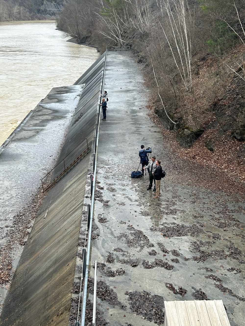 Media Visits Mount Morris Dam