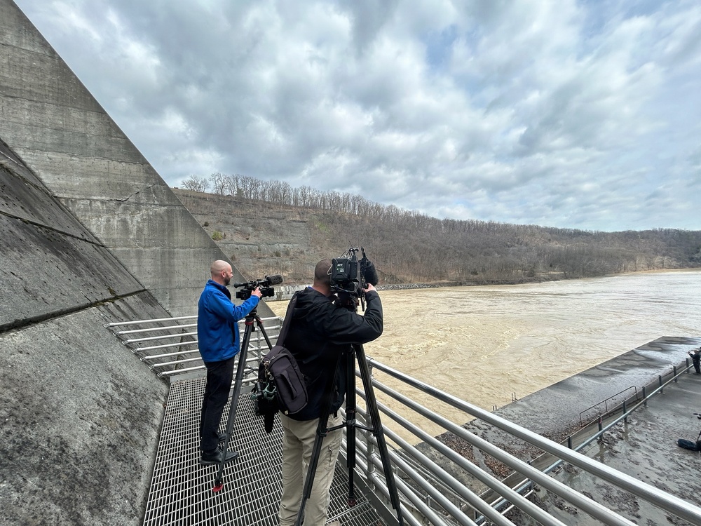 Media Visits Mount Morris Dam