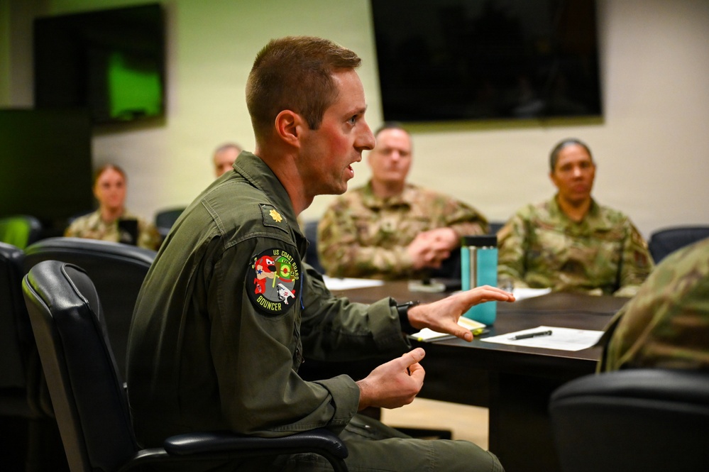 U.S. Air Force Lt. Gen. Luke Ahmann, Commander, Continental U.S. North American Aerospace Defense Command Region; Commander, 1st Air Force (U.S. Air Forces Northern and U.S. Air Forces Space) visits the 177th Fighter Wing, New Jersey Air national Guard