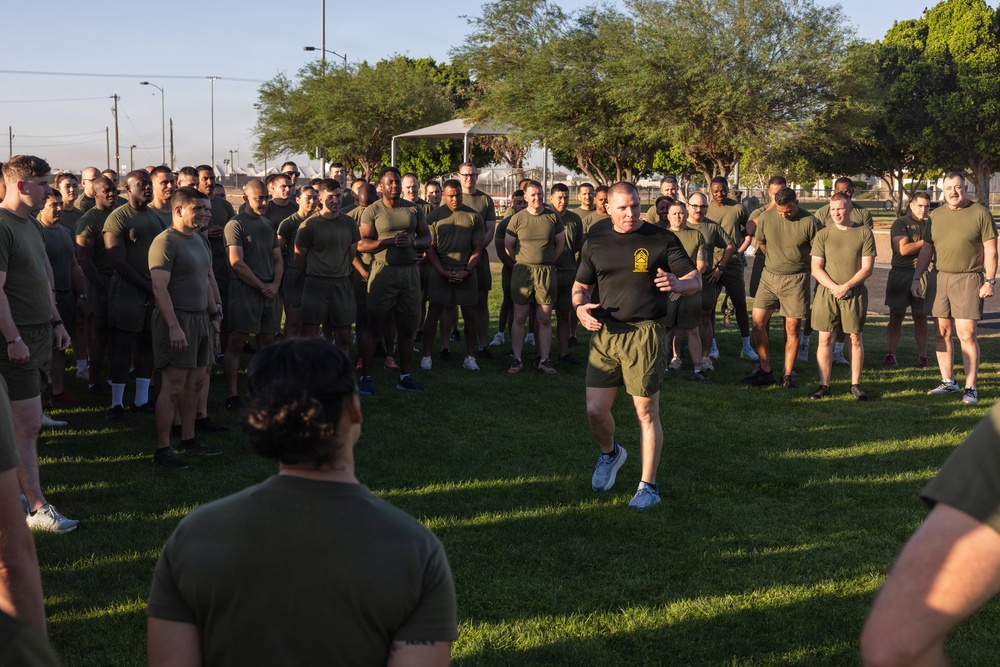 3rd MAW Sergeant Major Hosts SNCO PT at MCAS Yuma