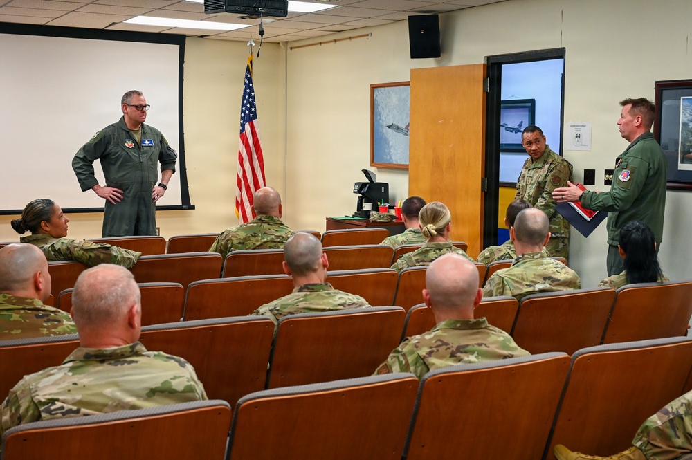 U.S. Air Force Lt. Gen. Luke Ahmann, Commander, Continental U.S. North American Aerospace Defense Command Region; Commander, 1st Air Force (U.S. Air Forces Northern and U.S. Air Forces Space) visits the 177th Fighter Wing, New Jersey Air national Guard
