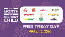 A Sweet Salute: Exchange Free Treat Day Honors Military Kids on April 18