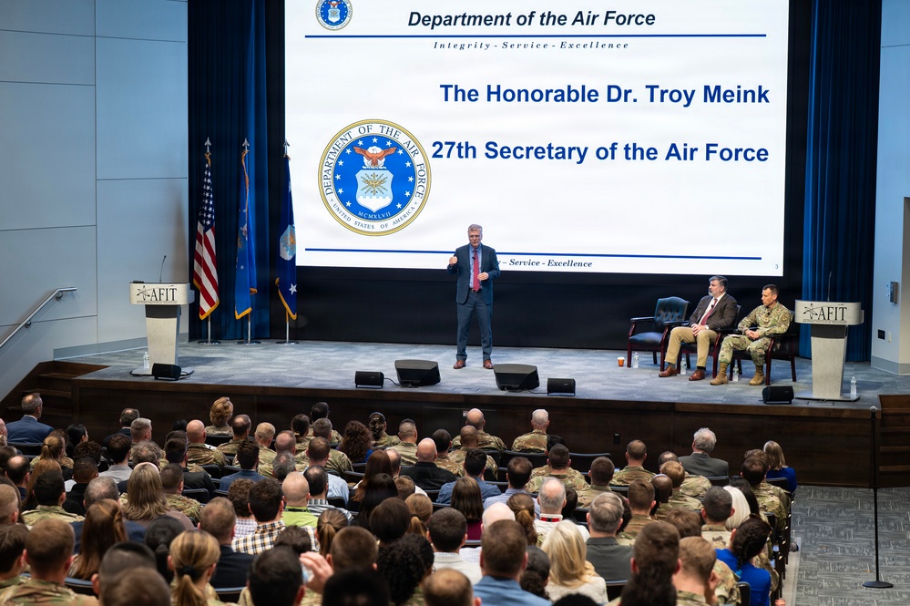 SECAF hosts acquisition transformation town hall while visiting Wright-Patterson AFB