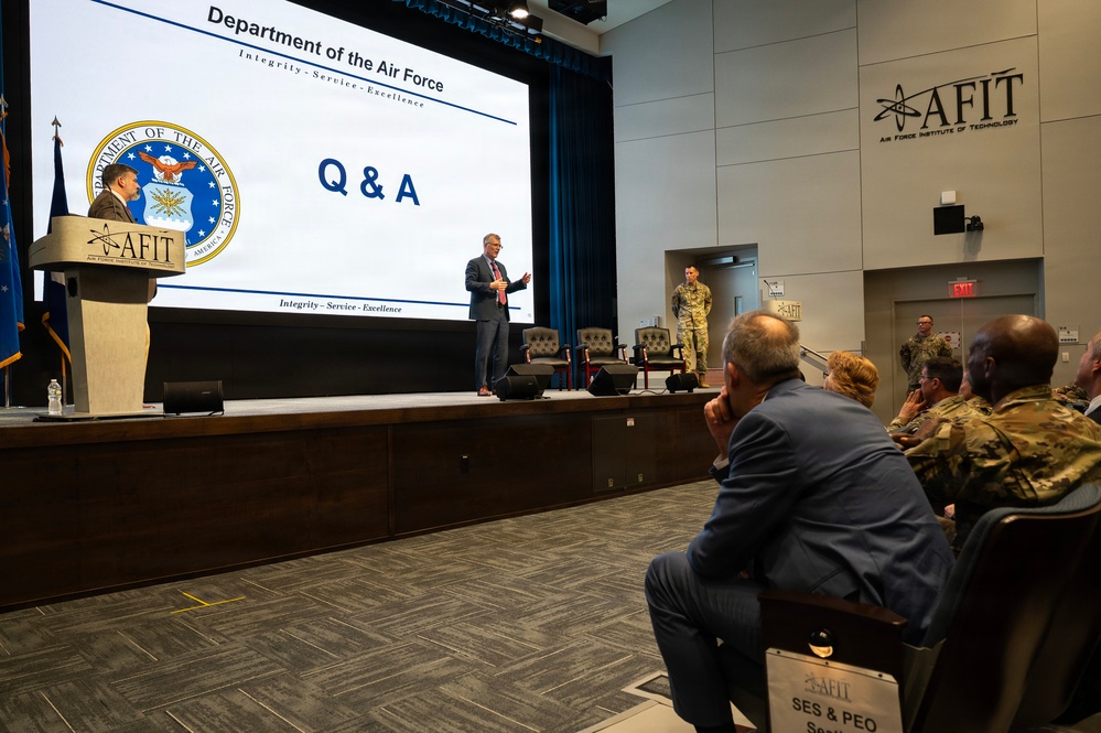 SECAF hosts acquisition transformation town hall while visiting Wright-Patterson AFB
