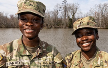 Ghanaian-American sisters train together at U.S. Army Quartermaster School