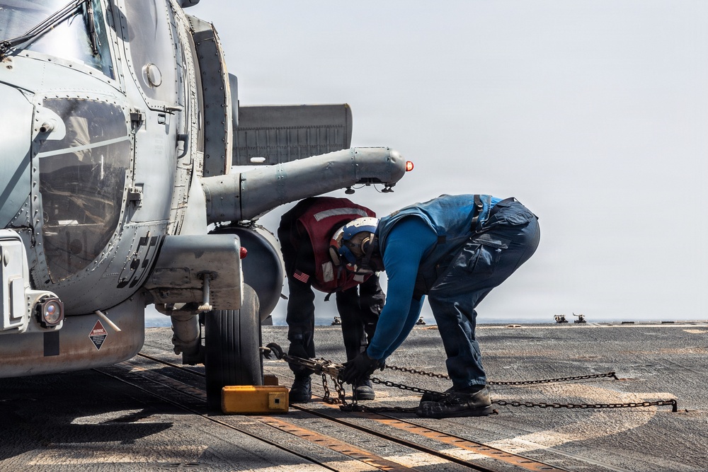 USS Bainbridge Conducts Flight Quarters