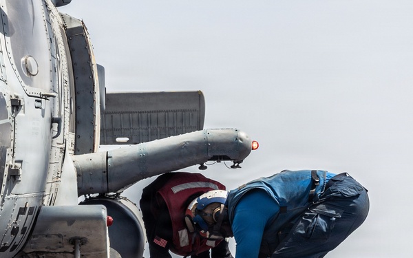 USS Bainbridge Conducts Flight Quarters