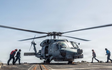 USS Bainbridge Conducts Flight Quarters