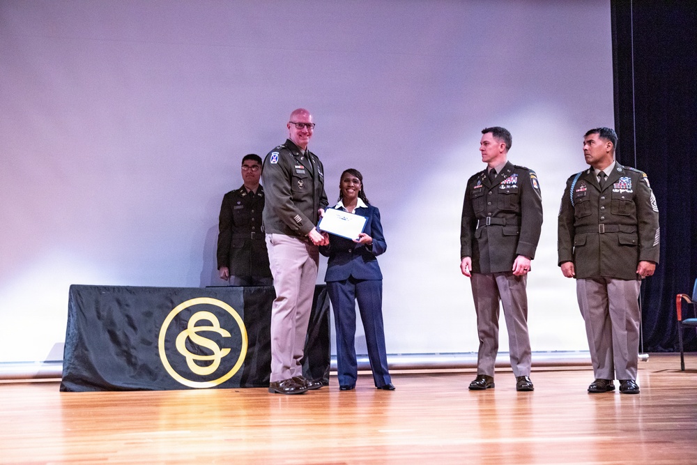 335th Signal Command (T) leaders inducted into the OCS Hall of Fame at Fort Benning