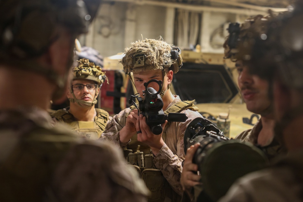 11th MEU Marines Conduct Weapons Familiarization Aboard USS Boxer