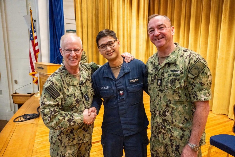 CNO holds all-hands call with MCPON on Portsmouth Naval Shipyard