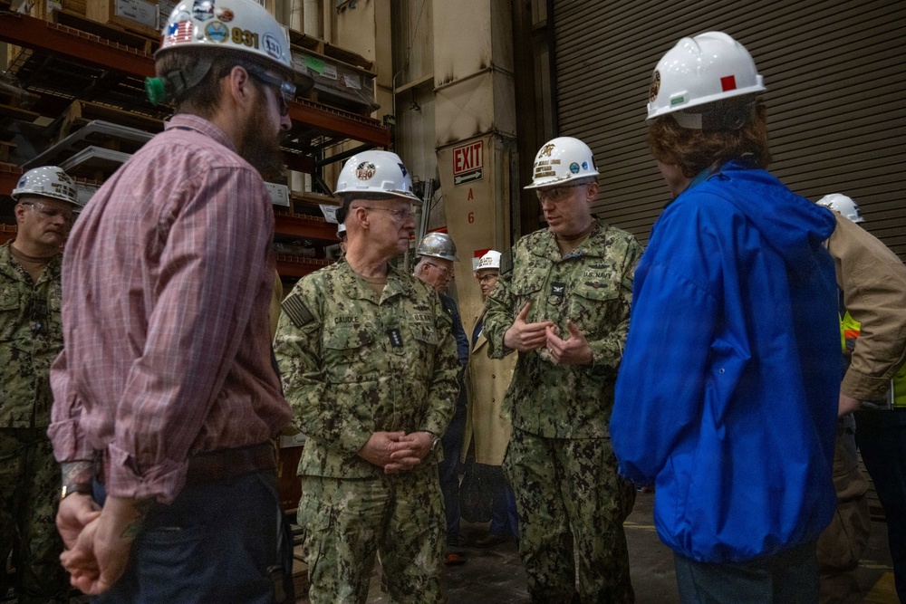 CNO and MCPON tour Portsmouth Naval Shipyard