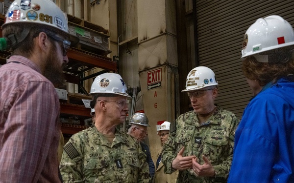 CNO and MCPON tour Portsmouth Naval Shipyard