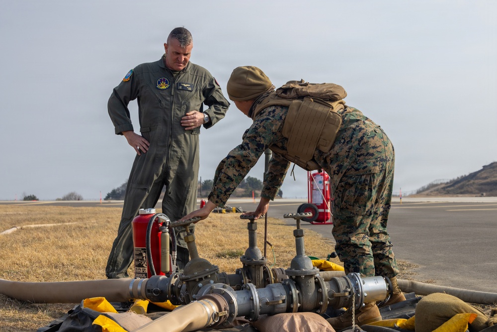 MAG-12 CO visits Marines at Kunsan Air Base