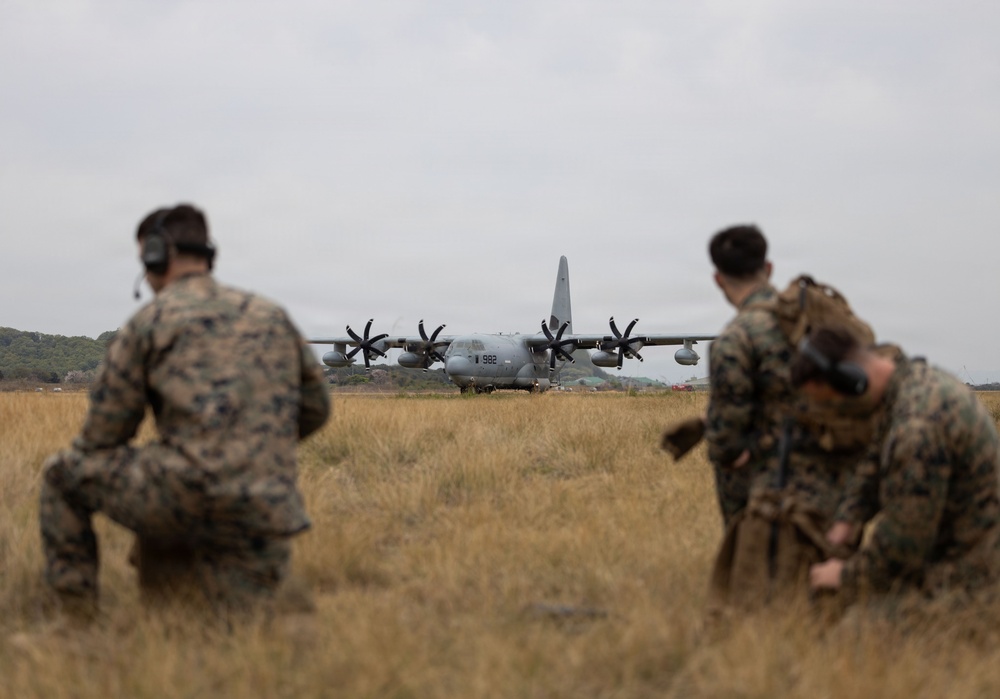 VMGR-152 makes first landing on Gifu airstrip