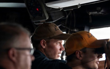 USS Blue Ridge (LCC 19) departs Changi, Singapore