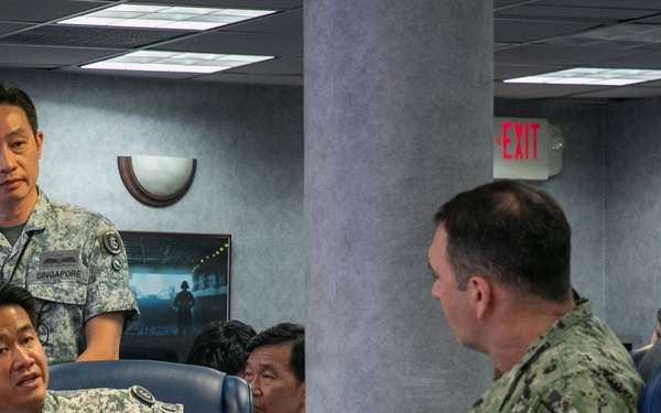 C7F Hosts Staff Talks with Republic of Singapore Navy Aboard Blue Ridge