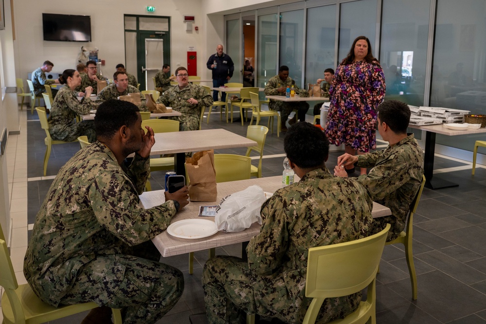 NSA Naples Hosts "Pizza with the CMC" to Address Sailor Issues