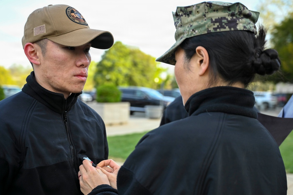 PS3 Gao, Assigned to NMRTC Bethesda, is Frocked to Petty Officer 3rd Class