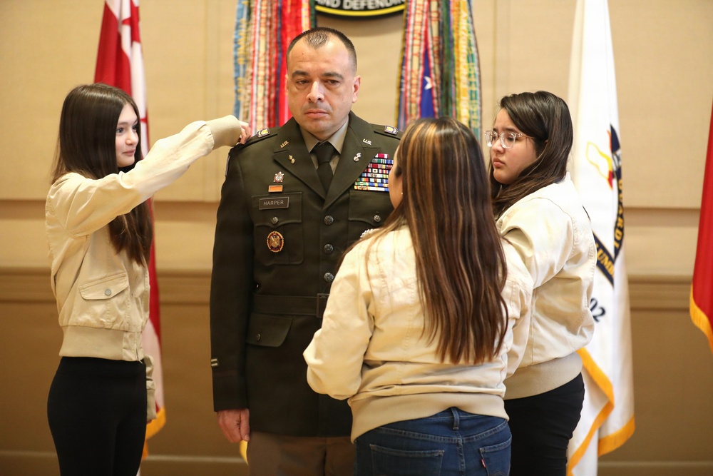 CW4 Jerry Harper promotion ceremony