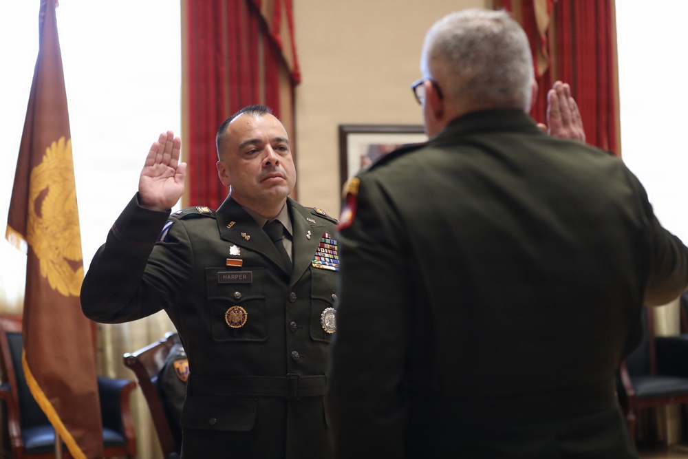 CW4 Jerry Harper promotion ceremony