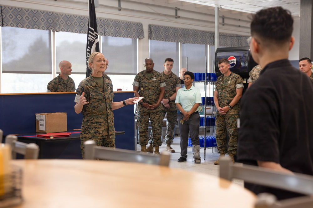 2nd MLG Mess Hall Attendants earn Major General W.P.T. Hill Memorial Award