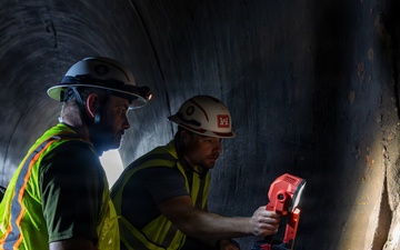 Inspection of the Arkabutla Dam outlet