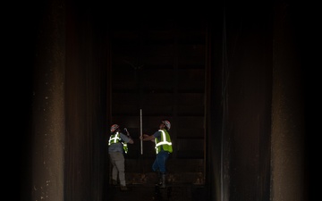 Inspection of the Arkabutla Dam outlet