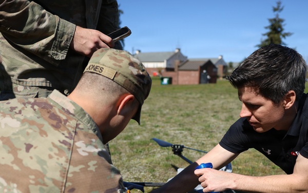 Soldiers test drones