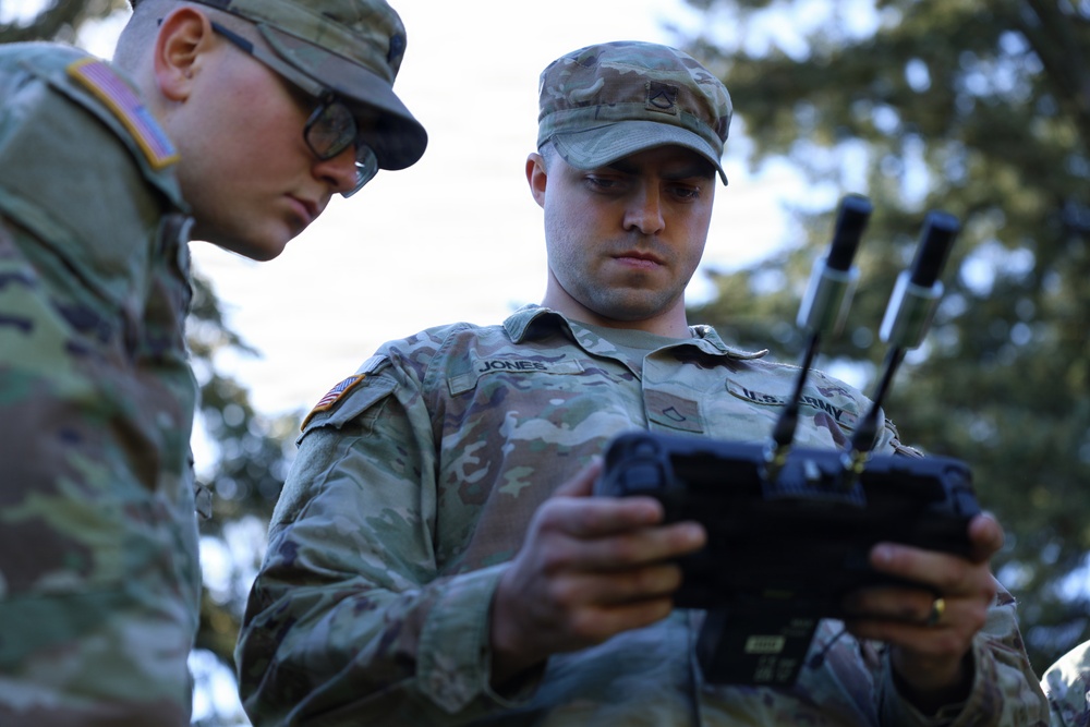 Soldiers test drones