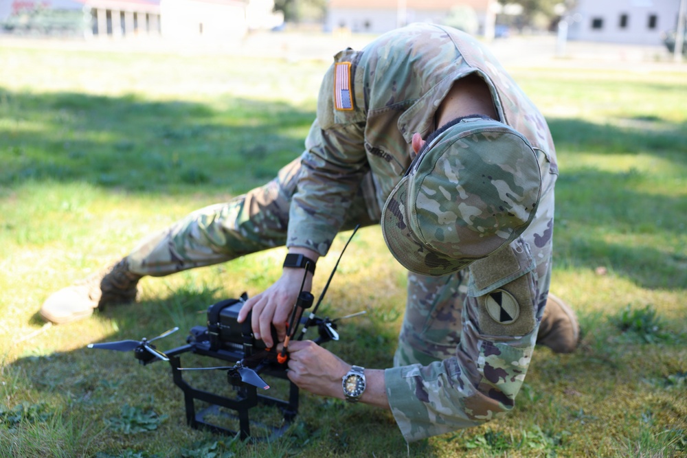 Soldiers test drones