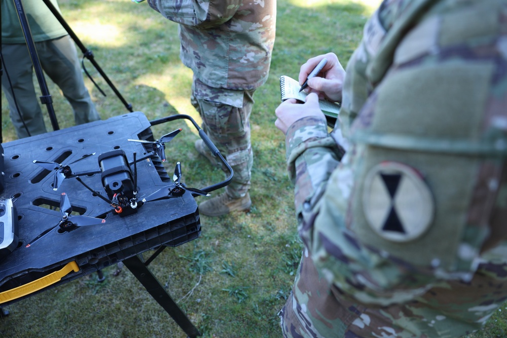 Soldiers test drones