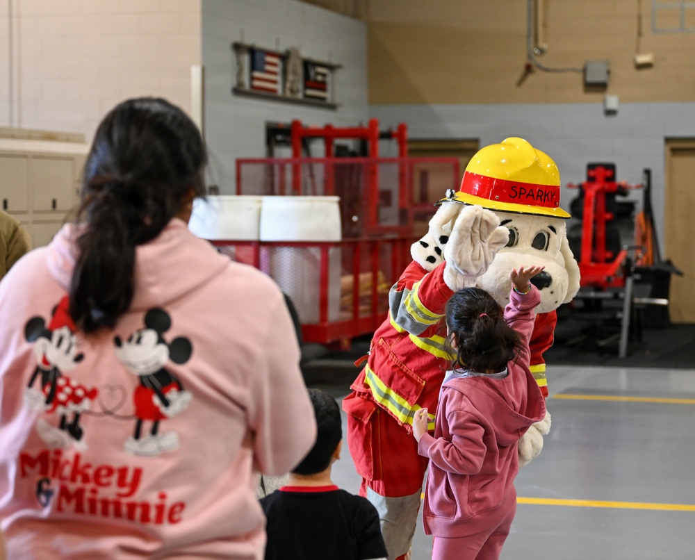 1 SOW firefighters teach military kids fire safety