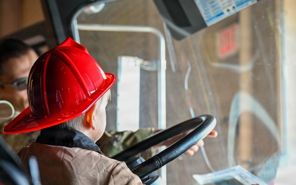 1 SOW firefighters teach military kids fire safety