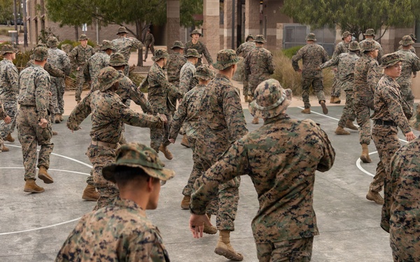 CLR-1 Marines and Sailors Participate in Sustainment Hike