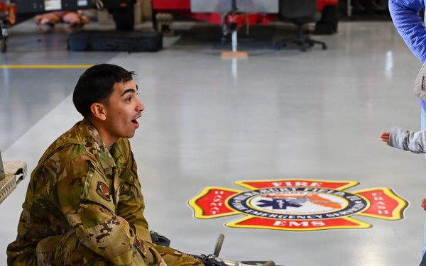 1 SOW firefighters teach military kids fire safety