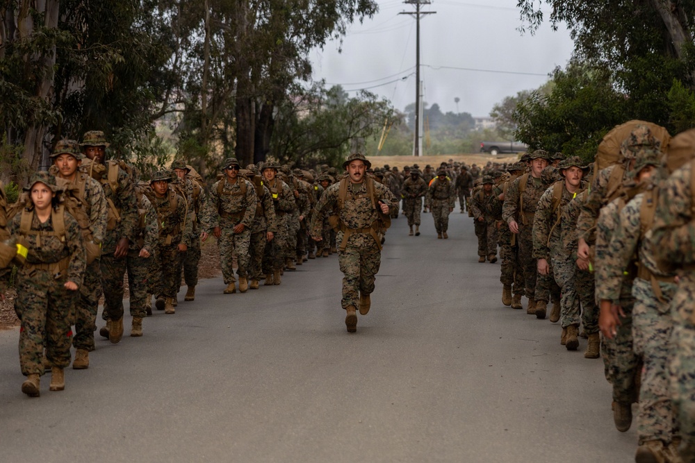 CLR-1 Marines and Sailors Participate in Sustainment Hike