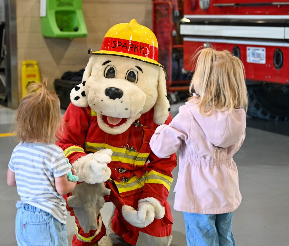 1 SOW firefighters teach military kids fire safety