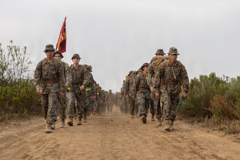 CLR-1 Marines and Sailors Participate in Sustainment Hike